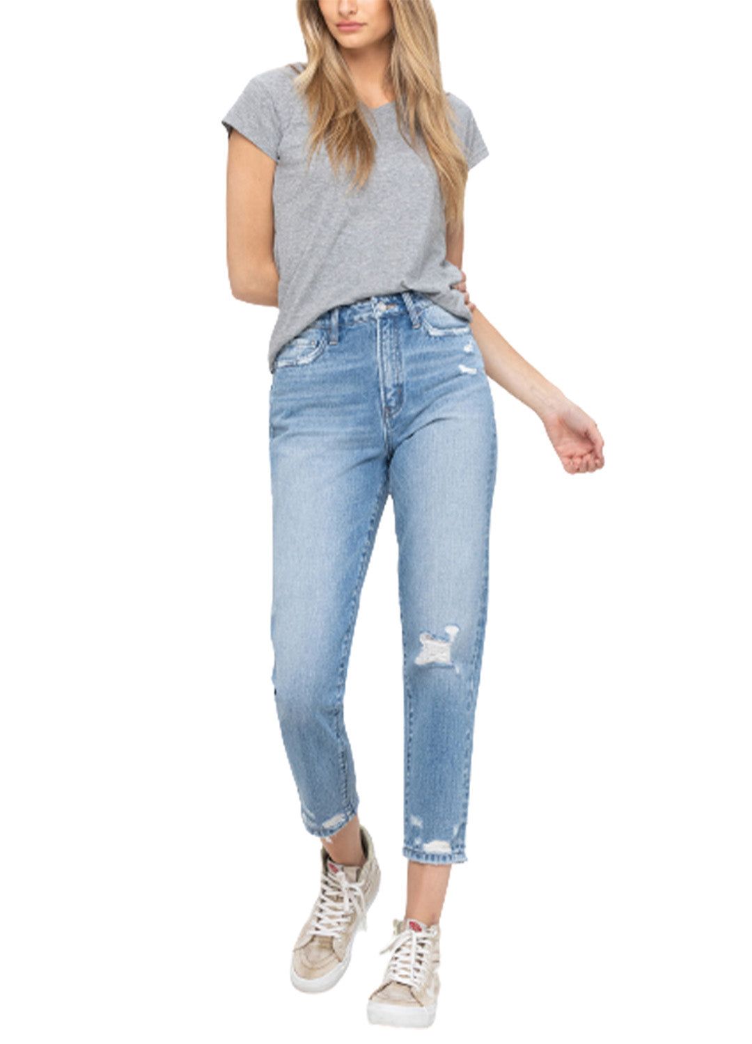 Distressed Mom Jean sold by Lord & Taylor