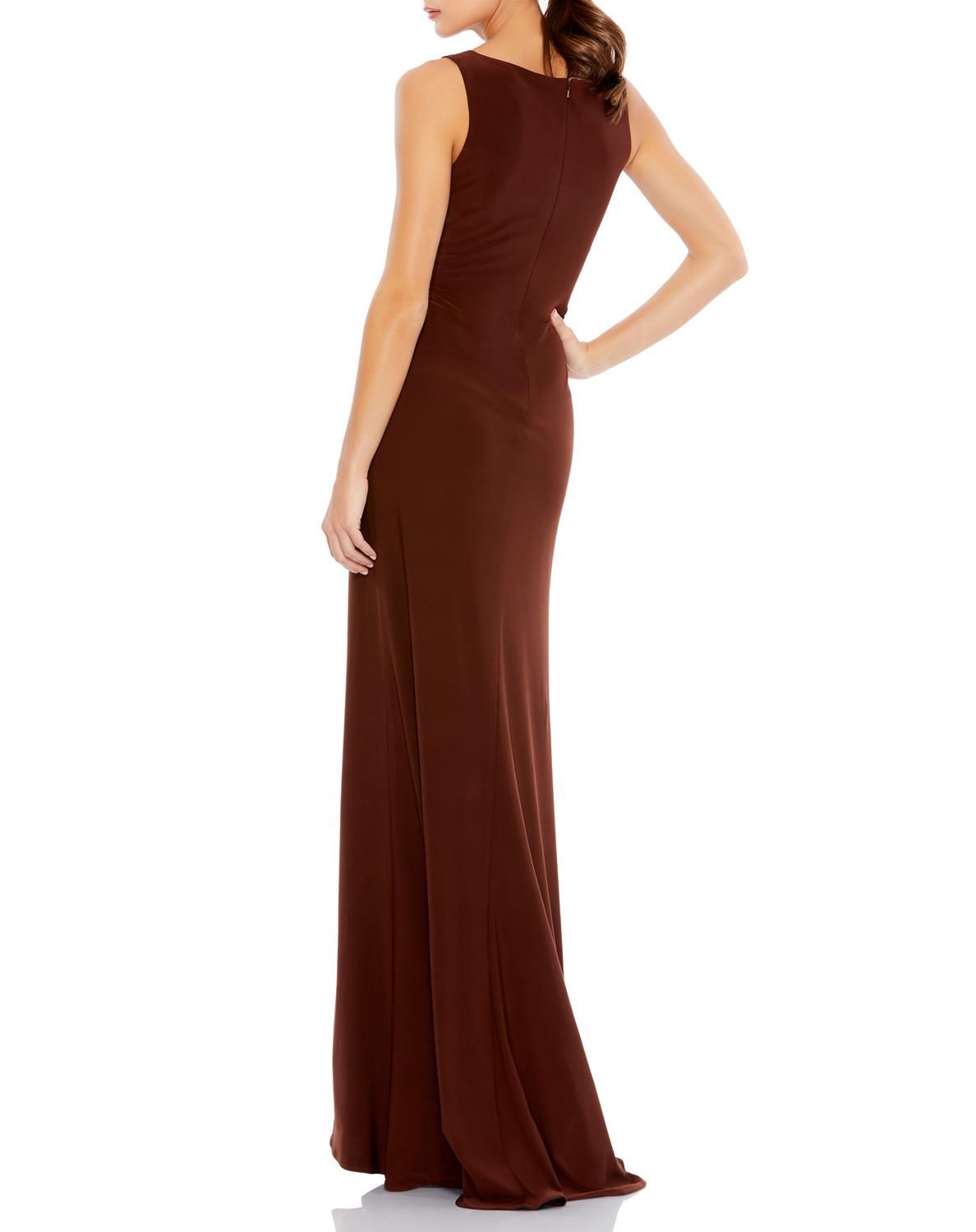 Faux Wrap Sleeveless V Neck Gown sold by Lord & Taylor product image thumbnail 2