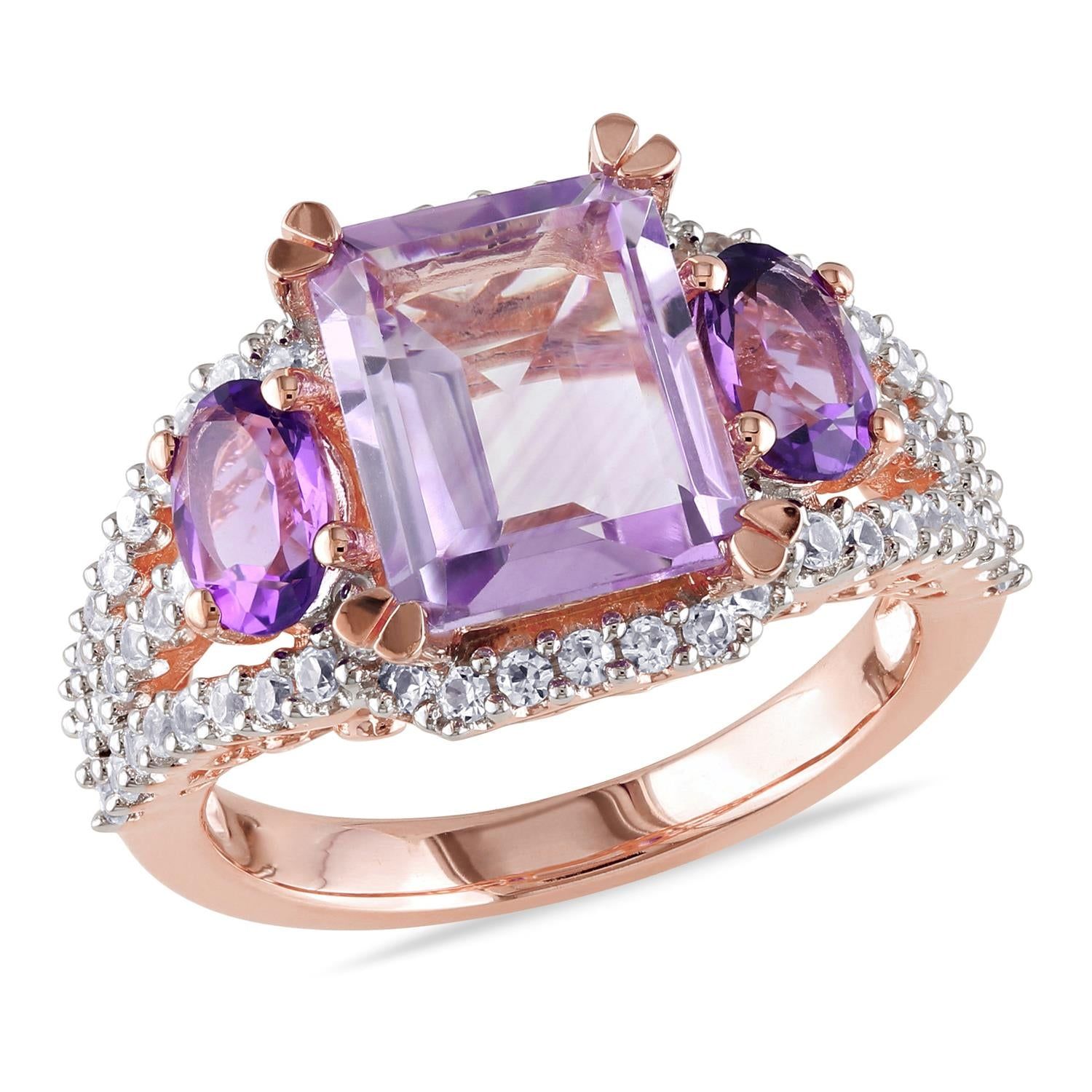 Amethyst and Lab-Created White Sapphire Ring sold by Lord & Taylor product image thumbnail 5