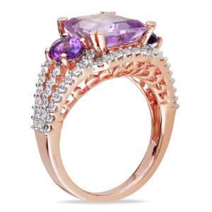 Amethyst and Lab-Created White Sapphire Ring sold by Lord & Taylor