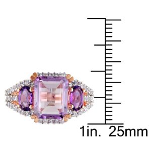 Amethyst and Lab-Created White Sapphire Ring sold by Lord & Taylor