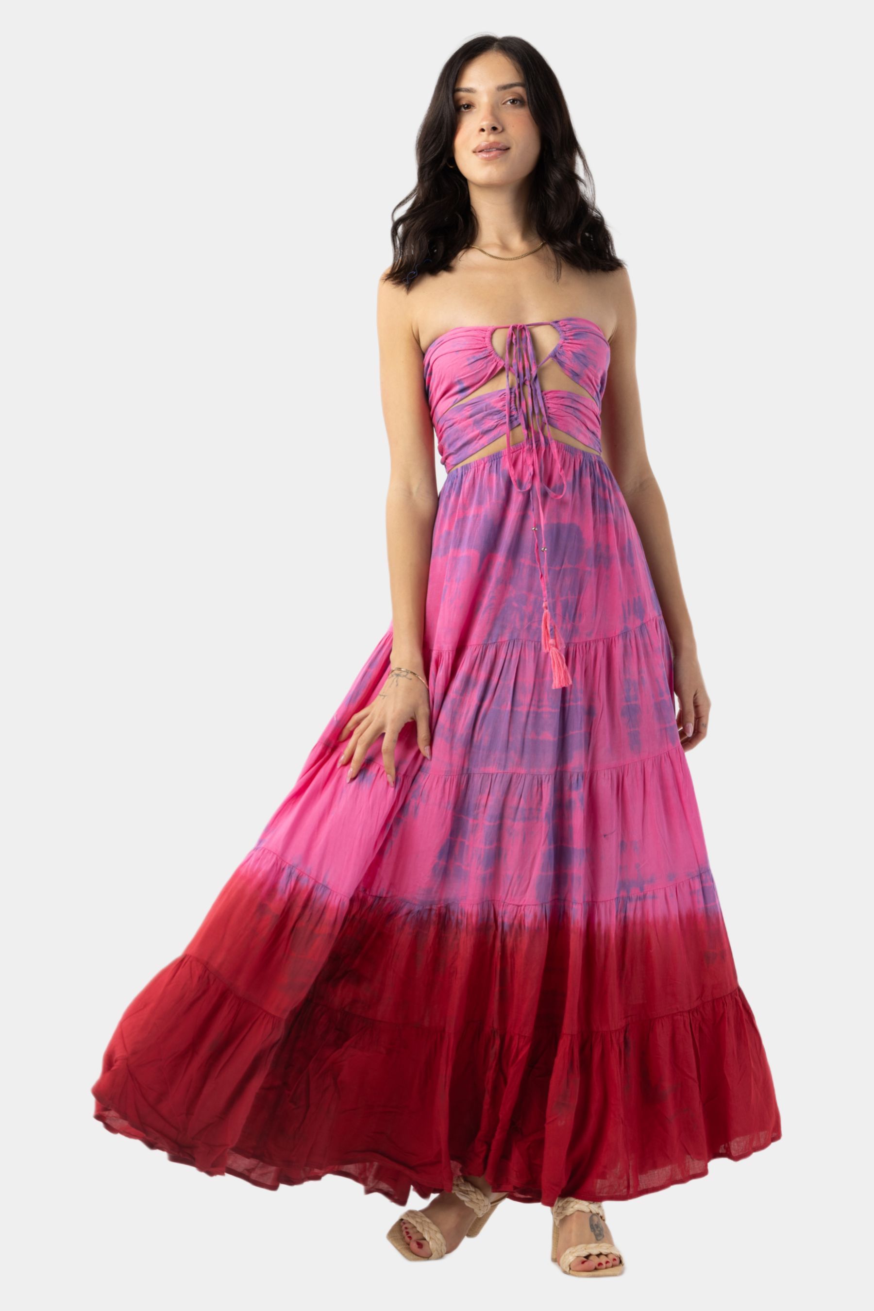 Marina Smocked Maxi Dress sold by Lord & Taylor