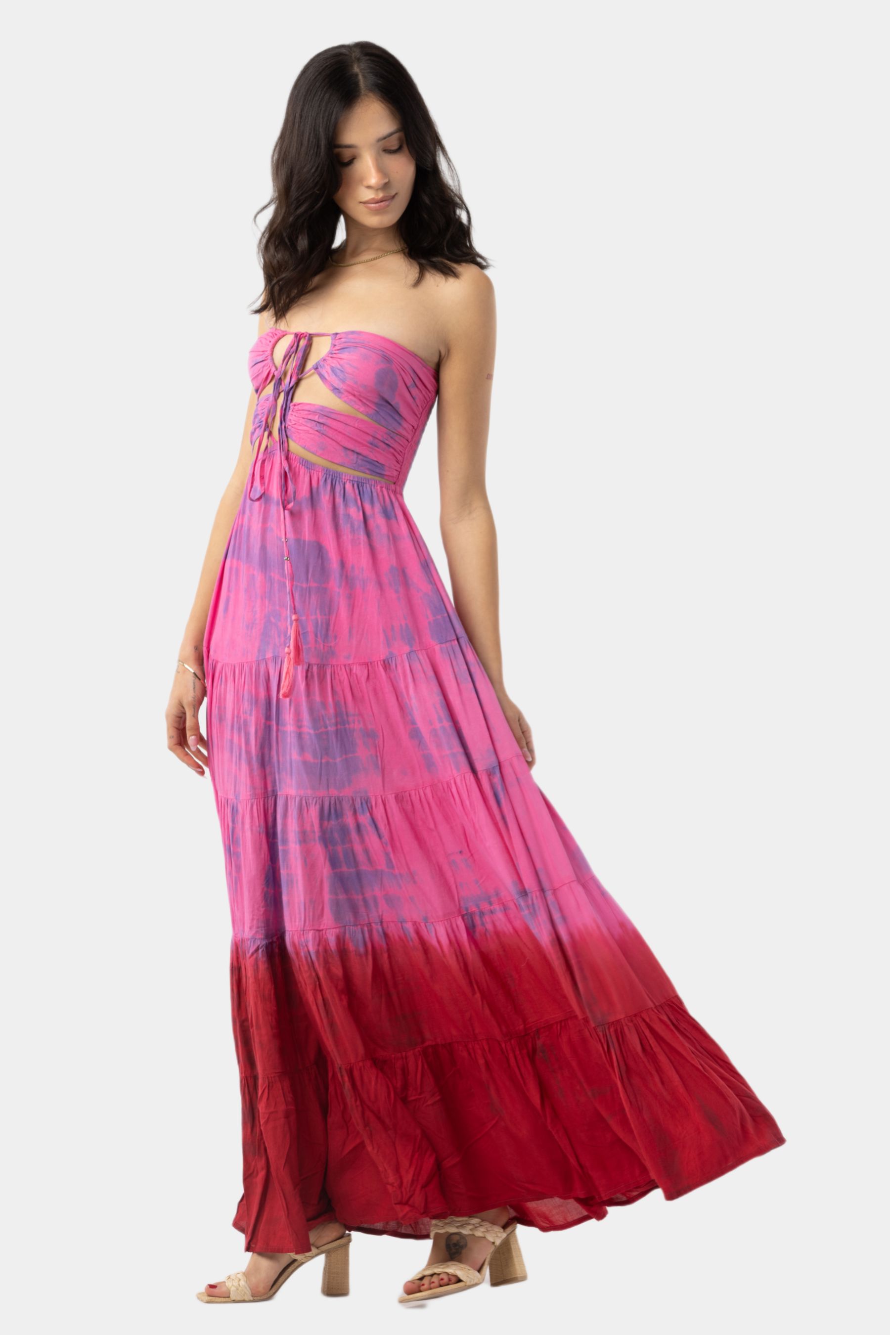 Marina Smocked Maxi Dress sold by Lord & Taylor product image thumbnail 2