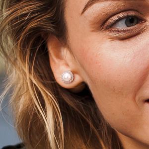 Cultured Pearl and Lab-Created White Sapphire Earrings sold by Lord & Taylor