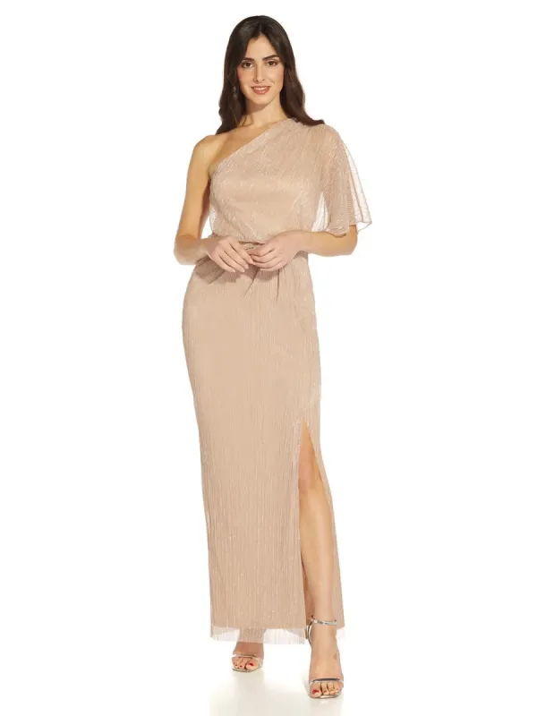 One Shoulder Pleated Knit Gown sold by Lord & Taylor