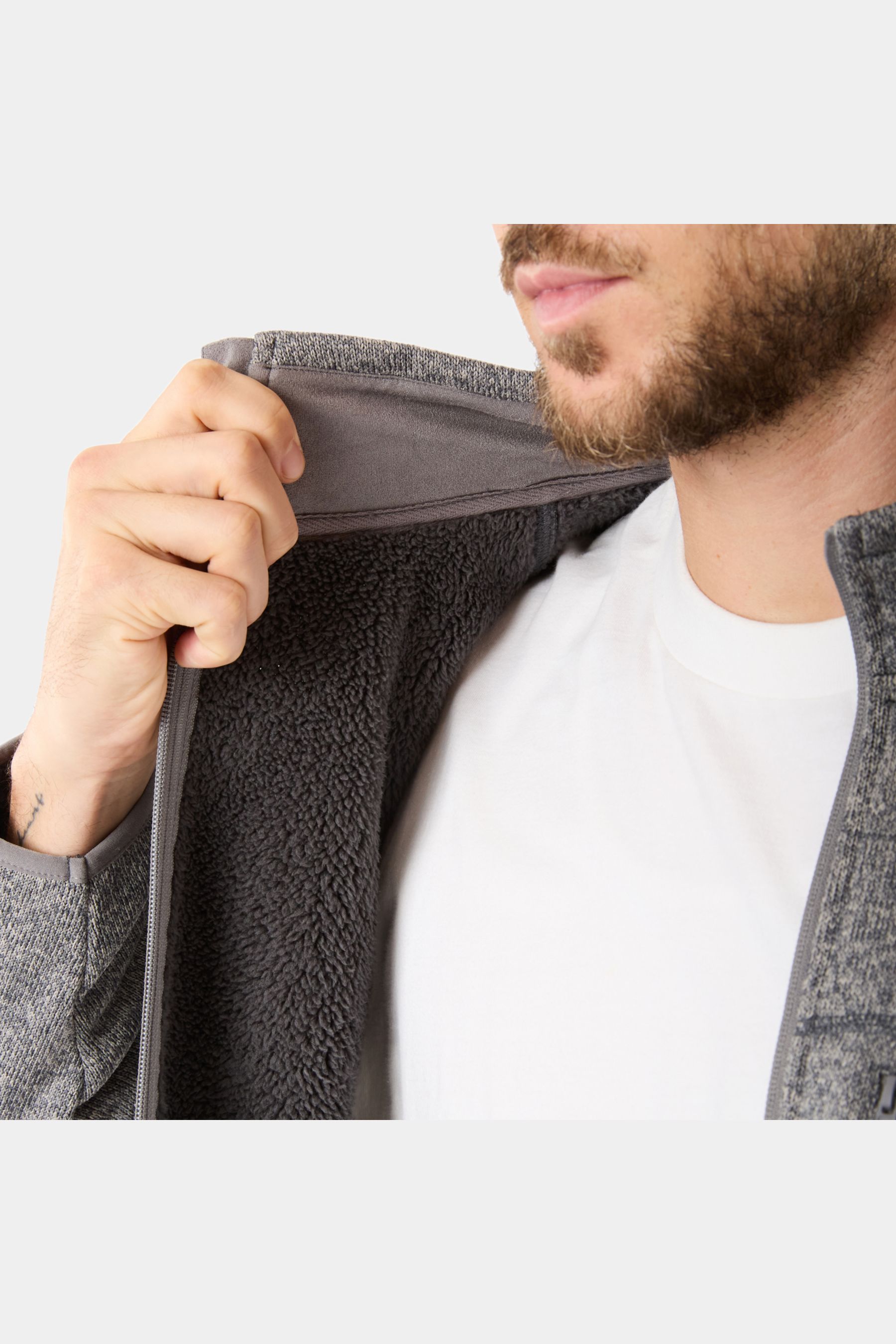 Sherpa-Lined Fleece Full Zip Jacket sold by Lord & Taylor product image thumbnail 3