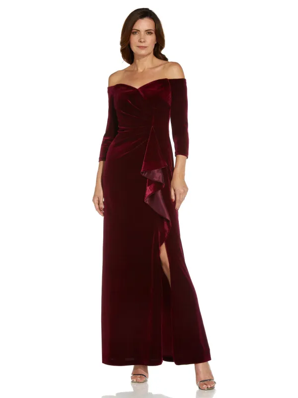Off The Shoulder Velvet Gown sold by Lord & Taylor