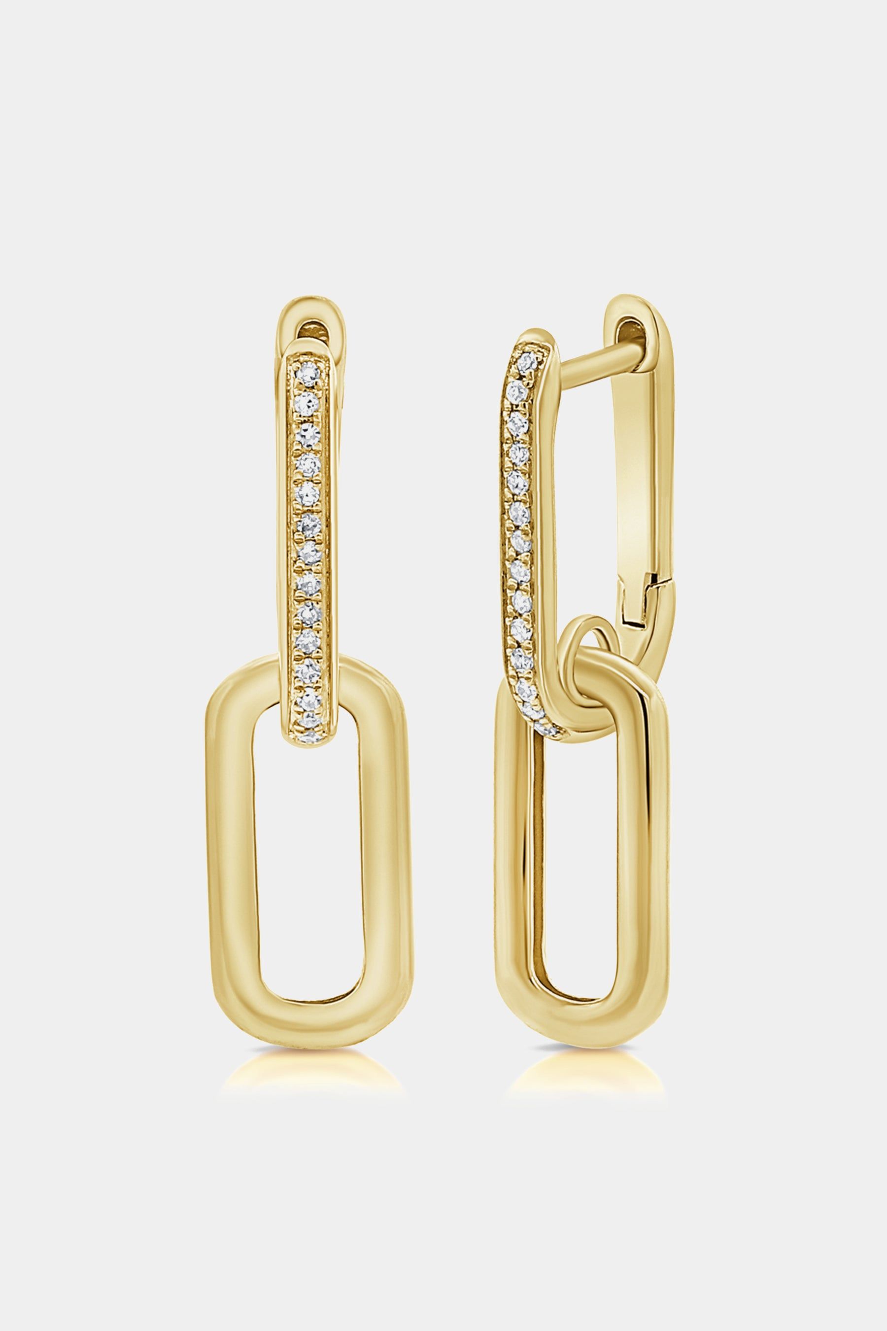 Diamond Link Earrings sold by Lord & Taylor