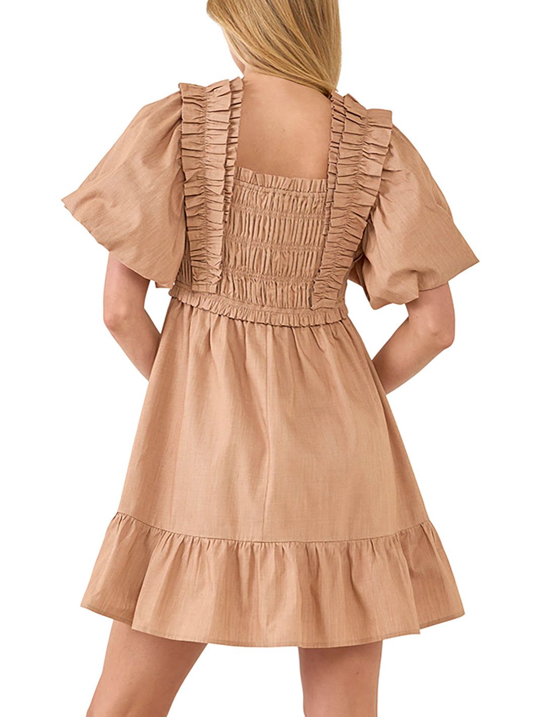 Puff Sleeves Mini Dress sold by Lord & Taylor product image thumbnail 4