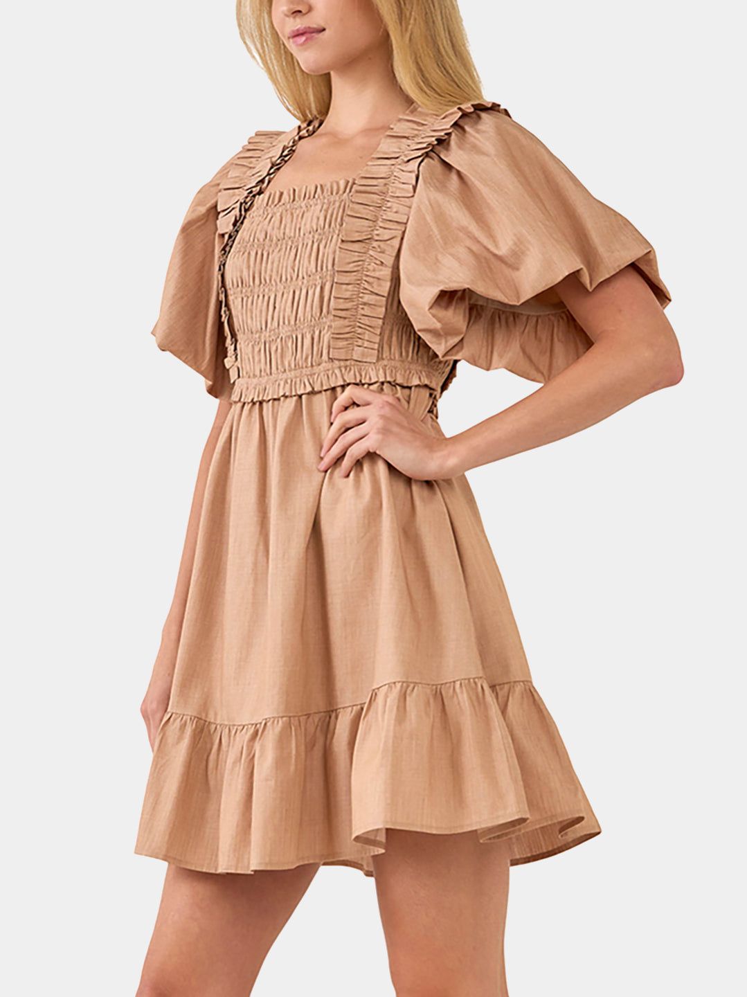 Puff Sleeves Mini Dress sold by Lord & Taylor product image thumbnail 8