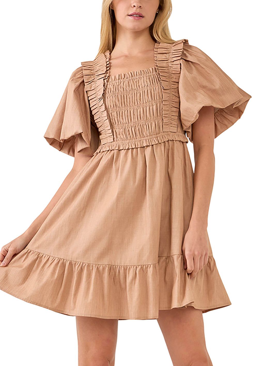 Puff Sleeves Mini Dress sold by Lord & Taylor product image thumbnail 6