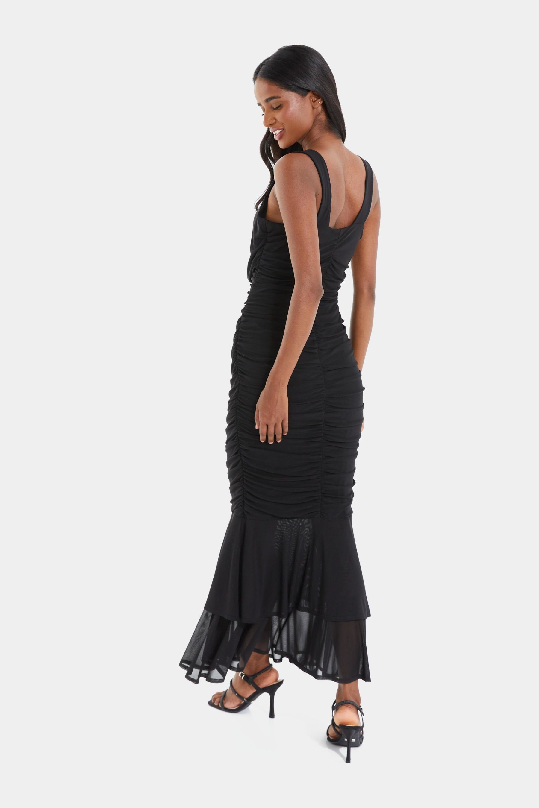 Mesh Notch Neck Maxi Dress sold by Lord & Taylor product image thumbnail 2