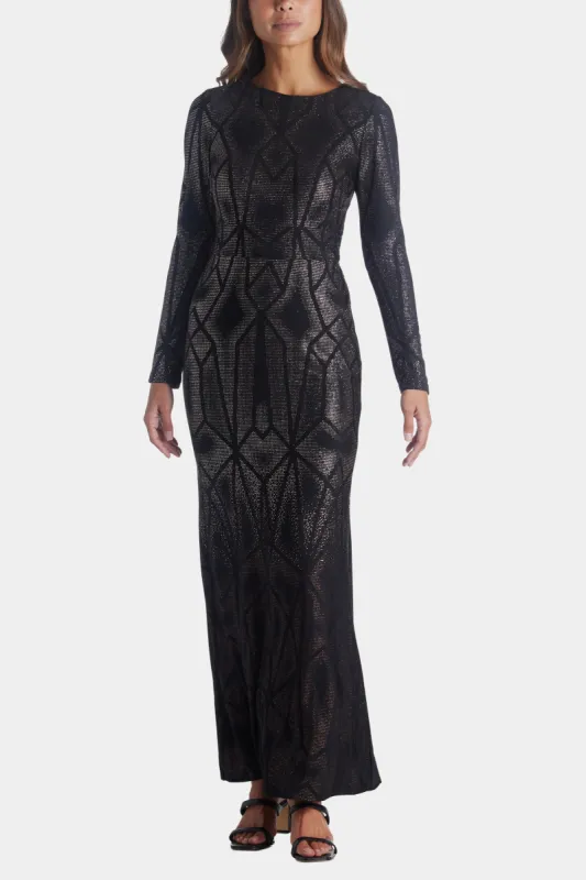 Long Sleeve Geo-Glitter Dress sold by Lord & Taylor
