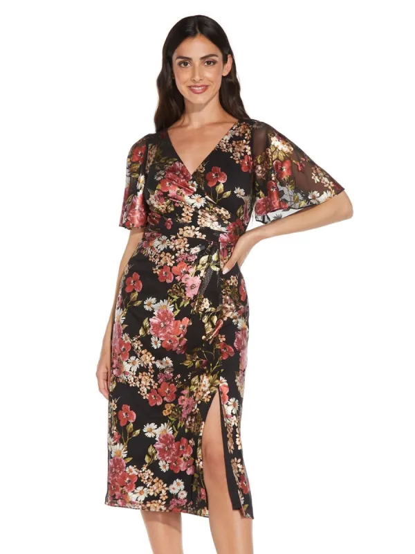 Foiled Mesh Cocktail Dress sold by Lord & Taylor