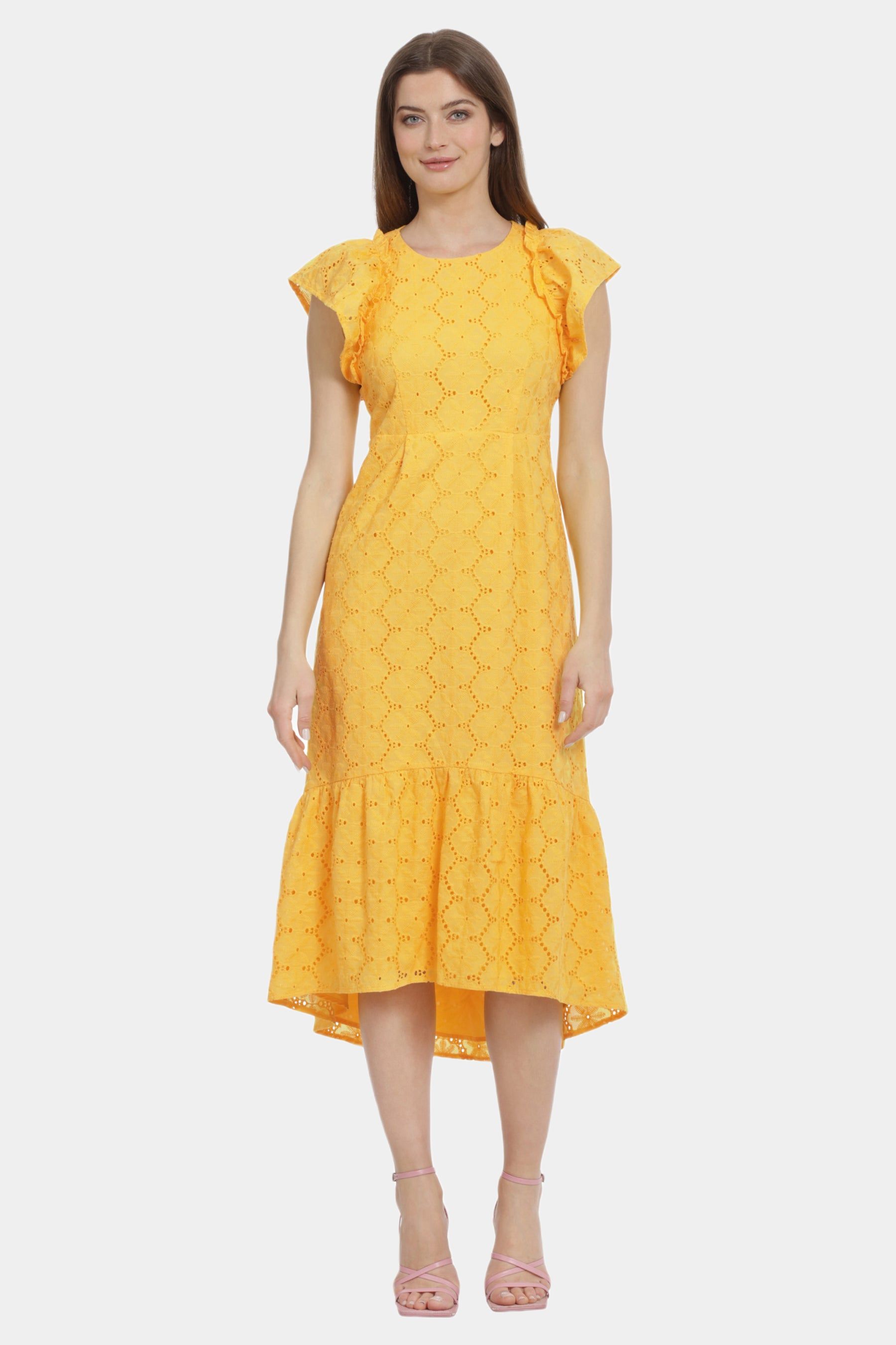 Floral Eyelet Midi Dress sold by Lord & Taylor