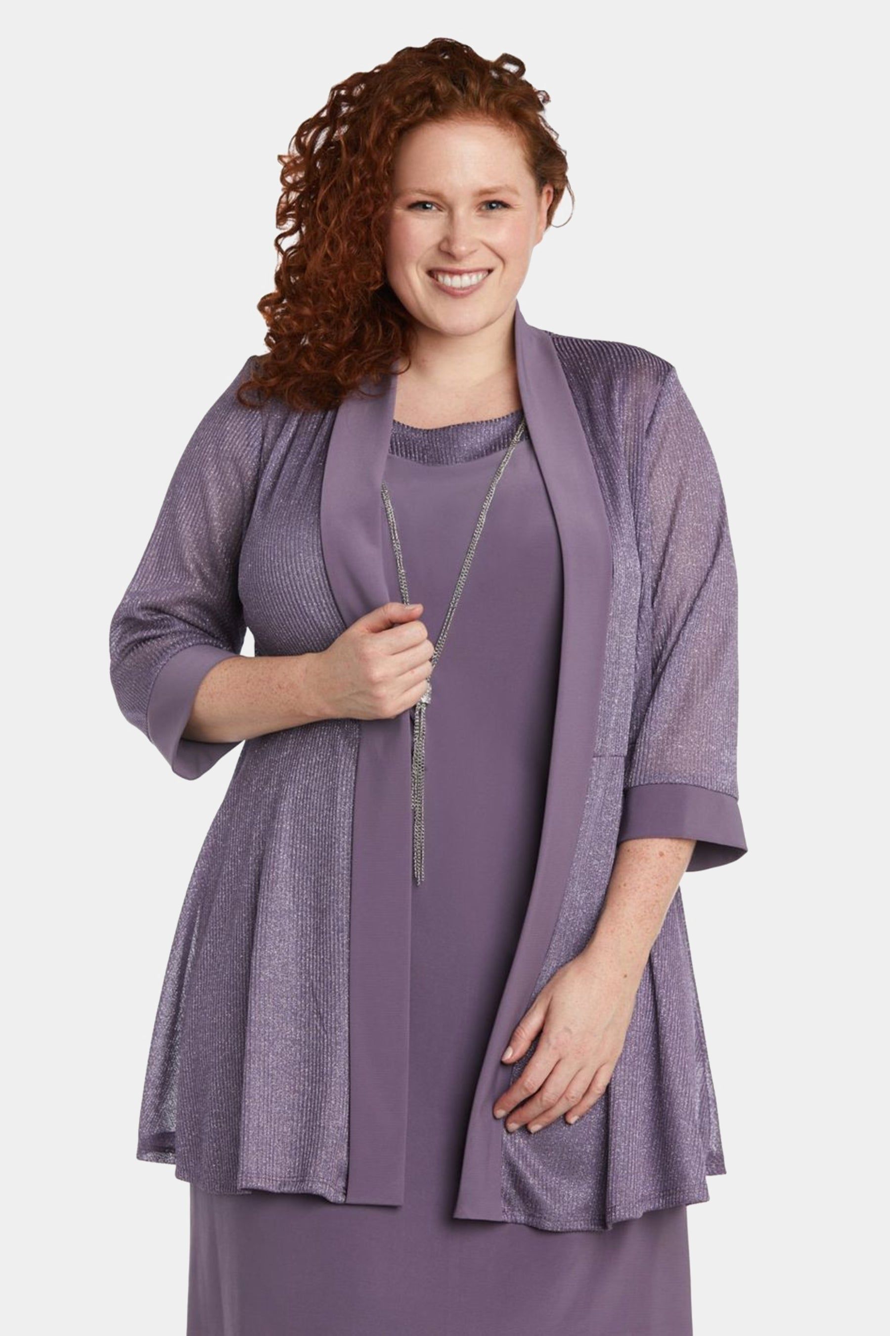 Two-Piece Sleeveless Dress and Metallic Detailed Jacket Set sold by Lord & Taylor product image thumbnail 11