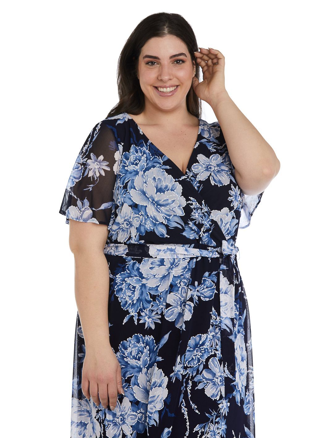 Puff Print Power Mesh High-Low Dress sold by Lord & Taylor product image thumbnail 3