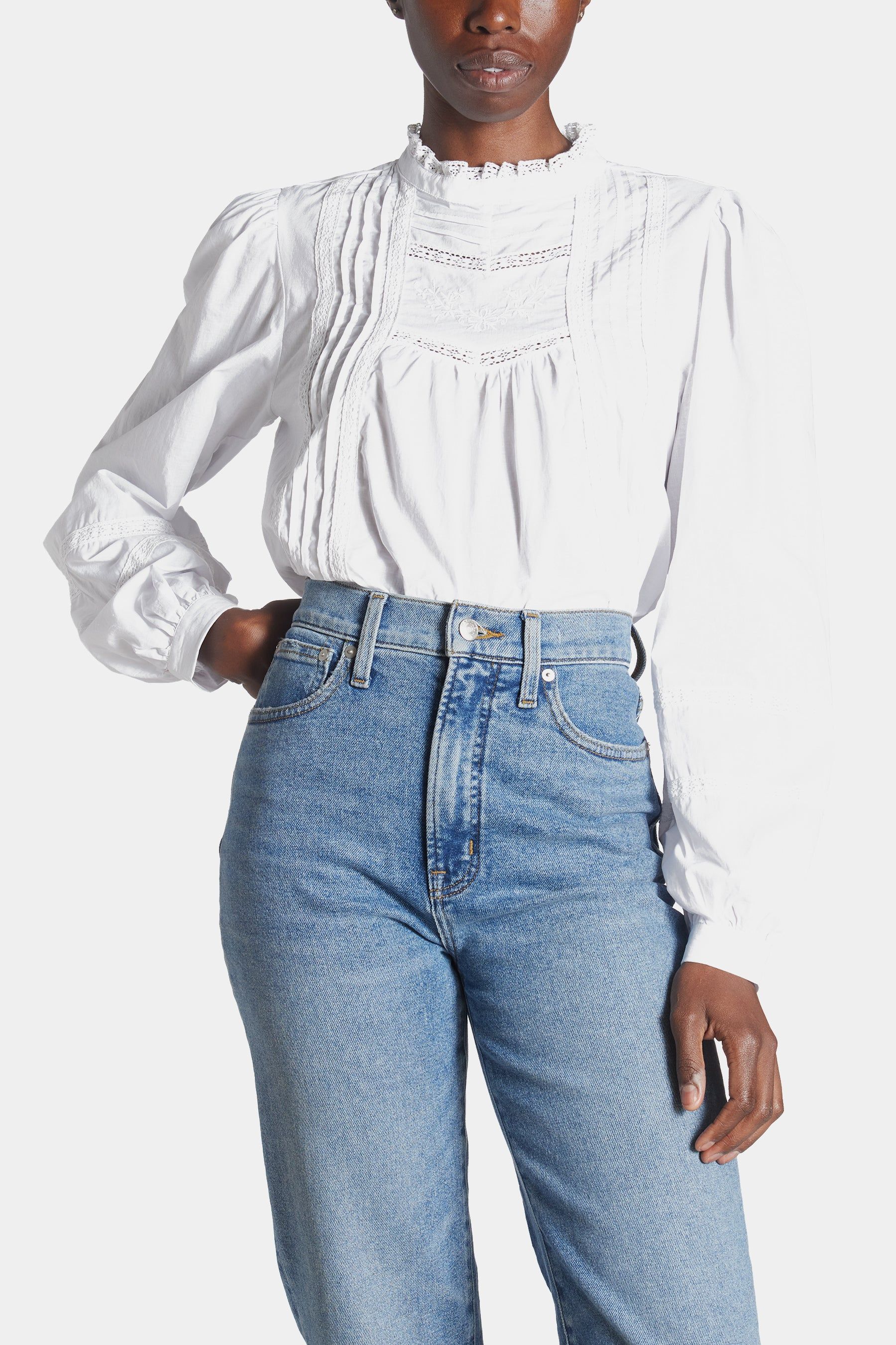 High Neck Embroidered Top sold by Lord & Taylor product image thumbnail 8