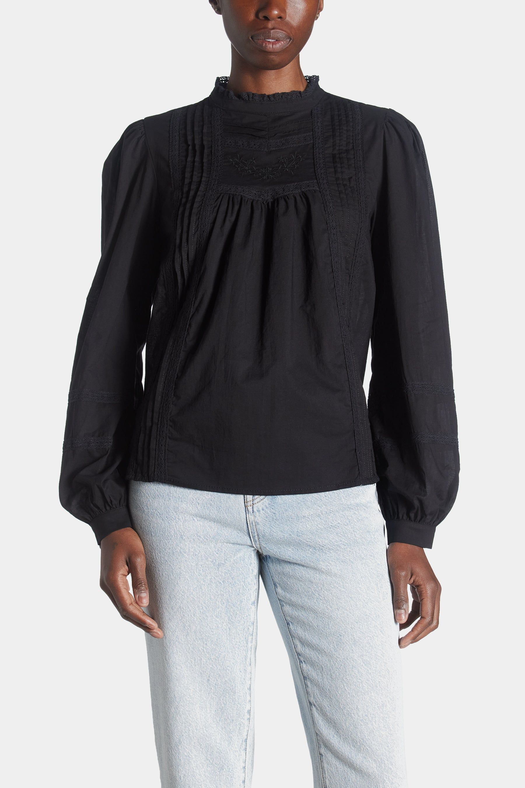 High Neck Embroidered Top sold by Lord & Taylor product image thumbnail 3