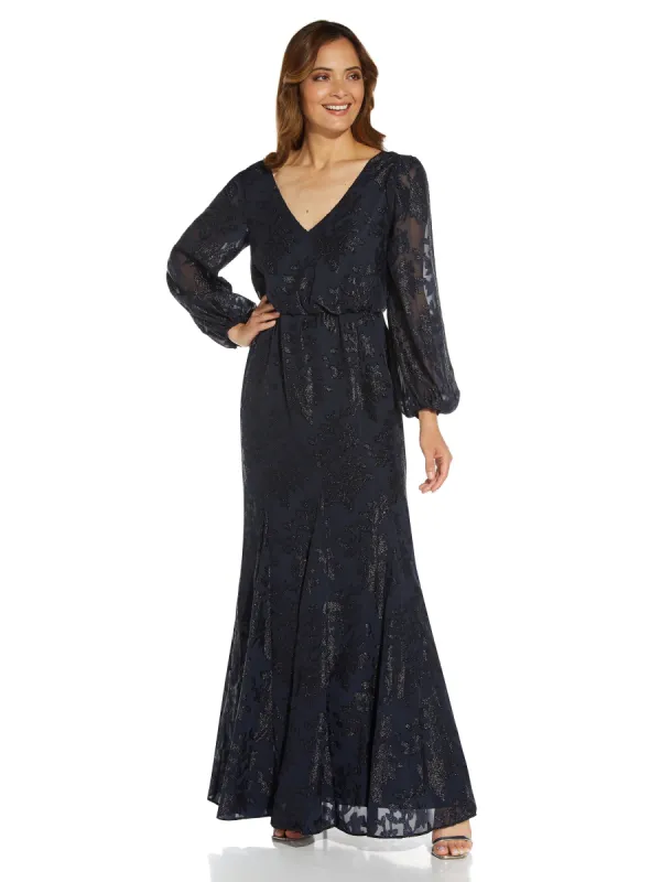 Metallic Chiffon Covered Gown sold by Lord & Taylor