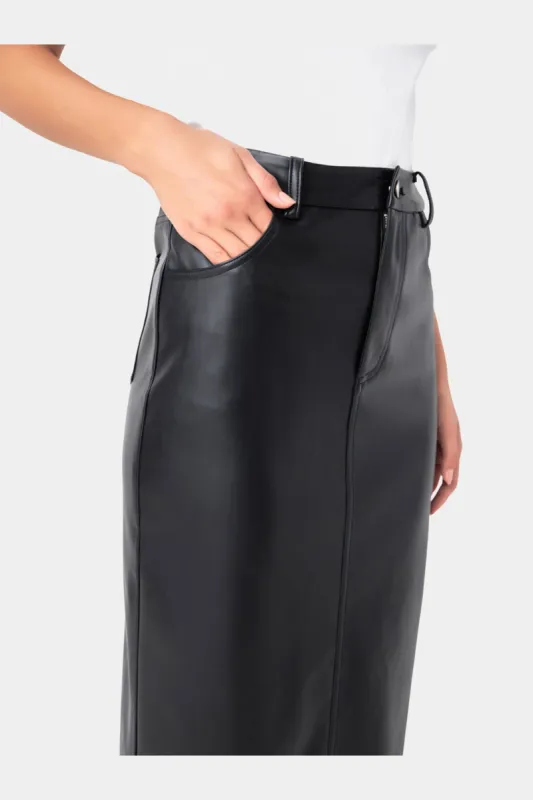 Faux Leather Maxi Skirt sold by Lord & Taylor
