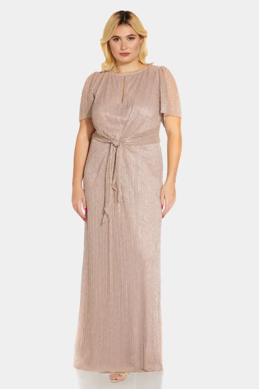 Metallic Tie Front Gown sold by Lord & Taylor