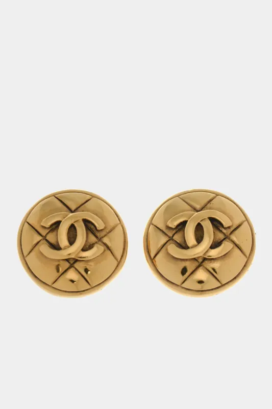 CC Logo Round Clip-on Earrings sold by Lord & Taylor