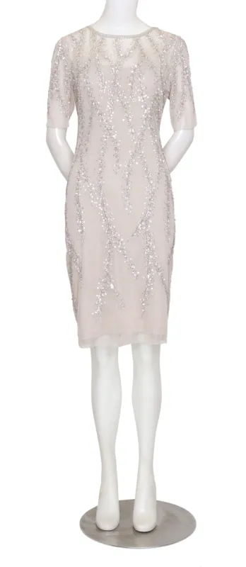 Elbow Sleeve Beaded Cocktail Dress sold by Lord & Taylor