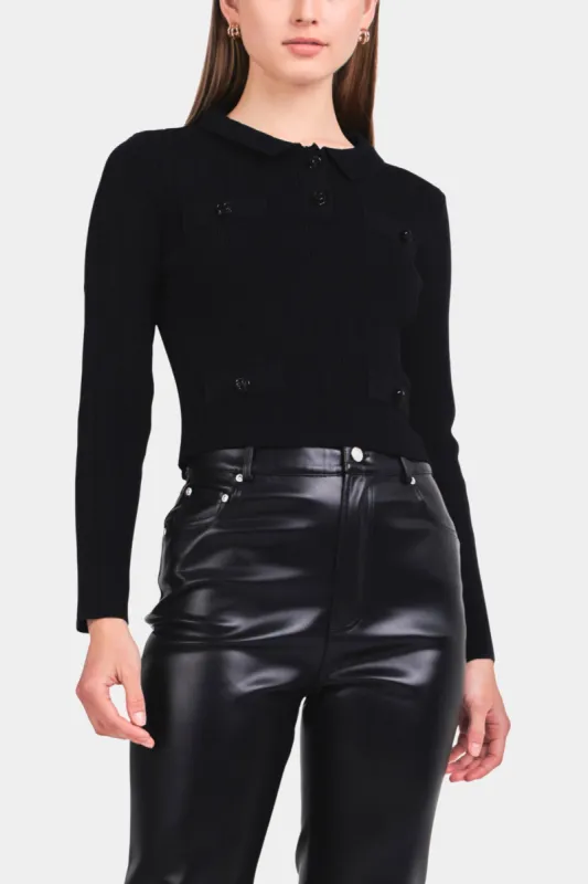 Jewel Buttoned Knit Top sold by Lord & Taylor