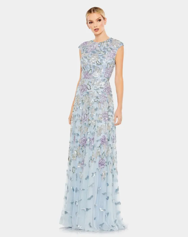 Sequined High Neck A Line Gown sold by Lord & Taylor