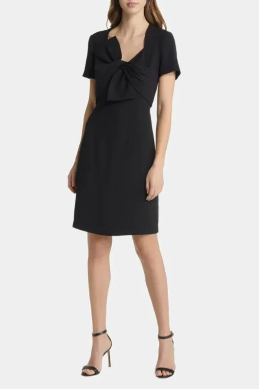 Crepe Dress with Bow Detail at Bodice sold by Lord & Taylor