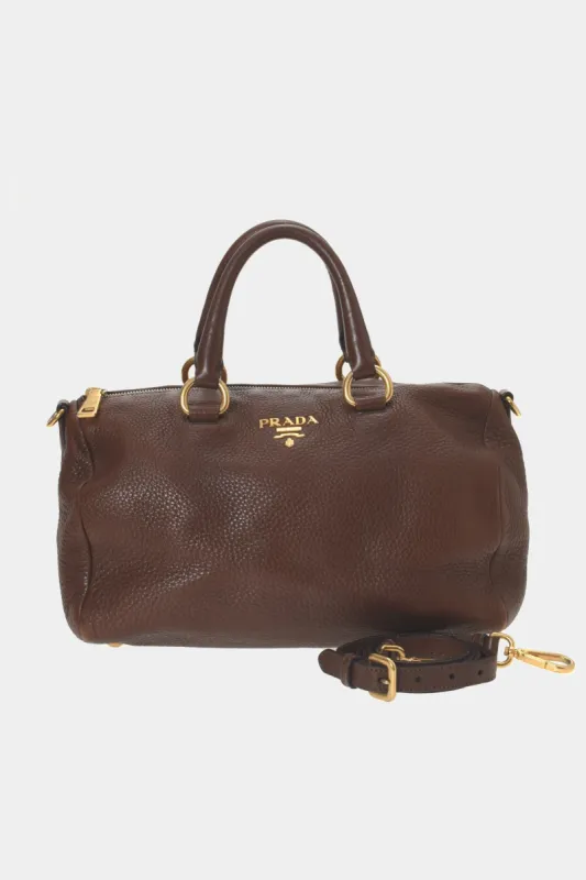 Vitello Daino Two Way Boston Handbag sold by Lord & Taylor