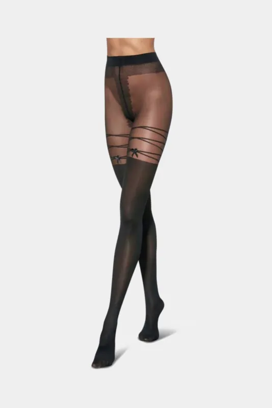 Over-The-Knee Bow Tights sold by Lord & Taylor