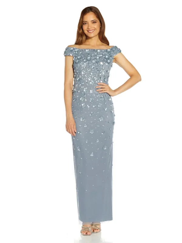 Off The Shoulder Beaded Gown sold by Lord & Taylor