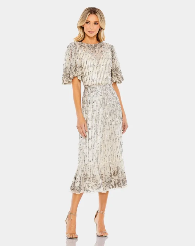Flounce Sleeve Midi Dress sold by Lord & Taylor