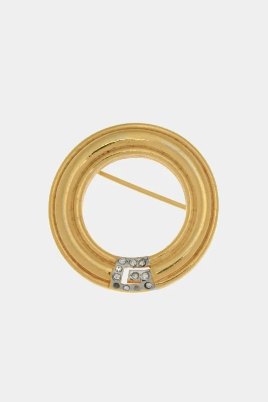 G Logo Rhinestone Brooch sold by Lord & Taylor