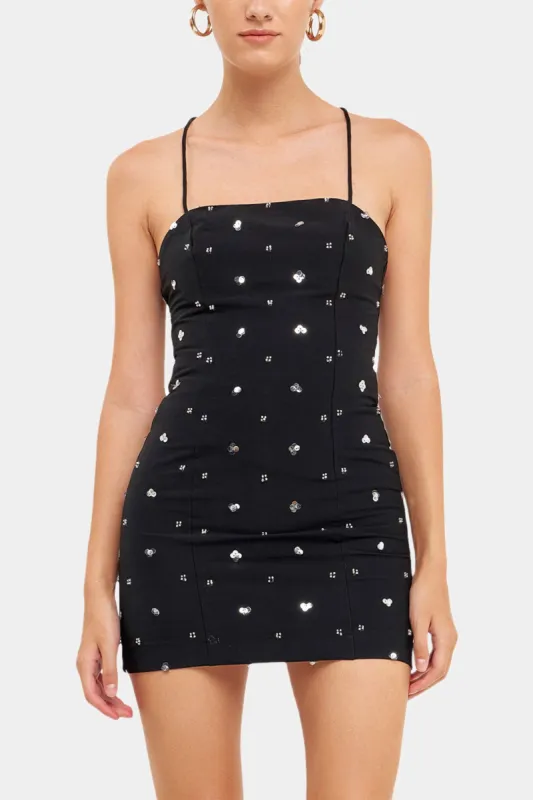 Sequined Floral Embroidery Mini Dress sold by Lord & Taylor