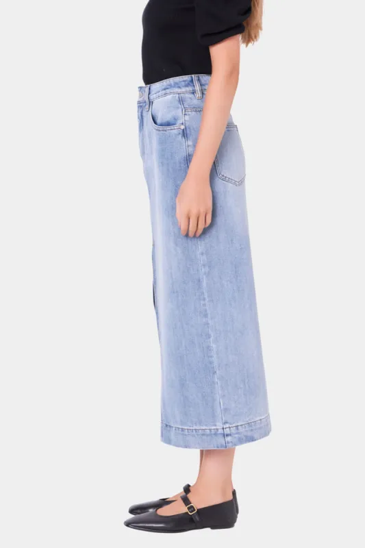 High Waist Long Denim Skirt sold by Lord & Taylor