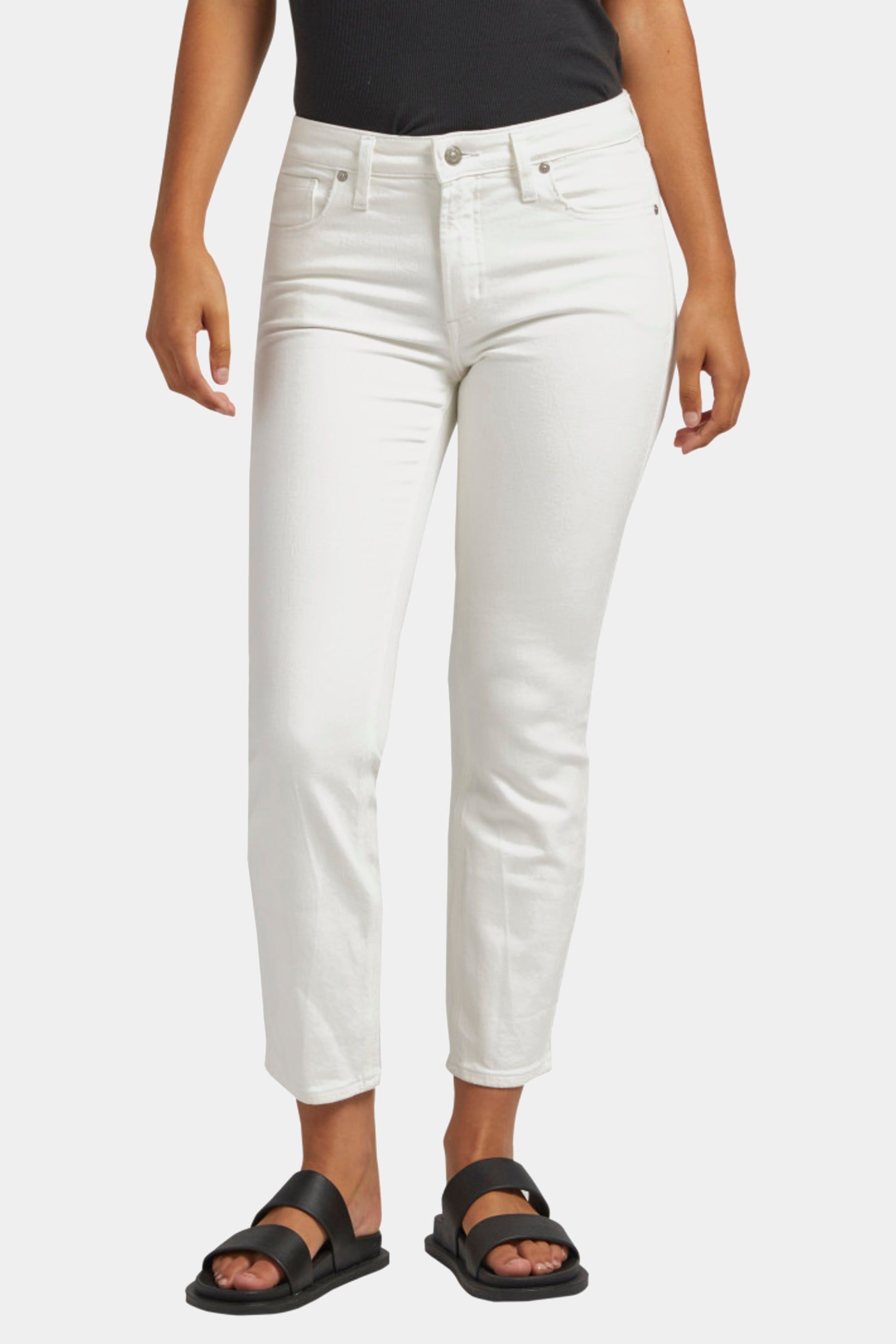 Mid-Rise Straight Ankle Length Jeans sold by Lord & Taylor