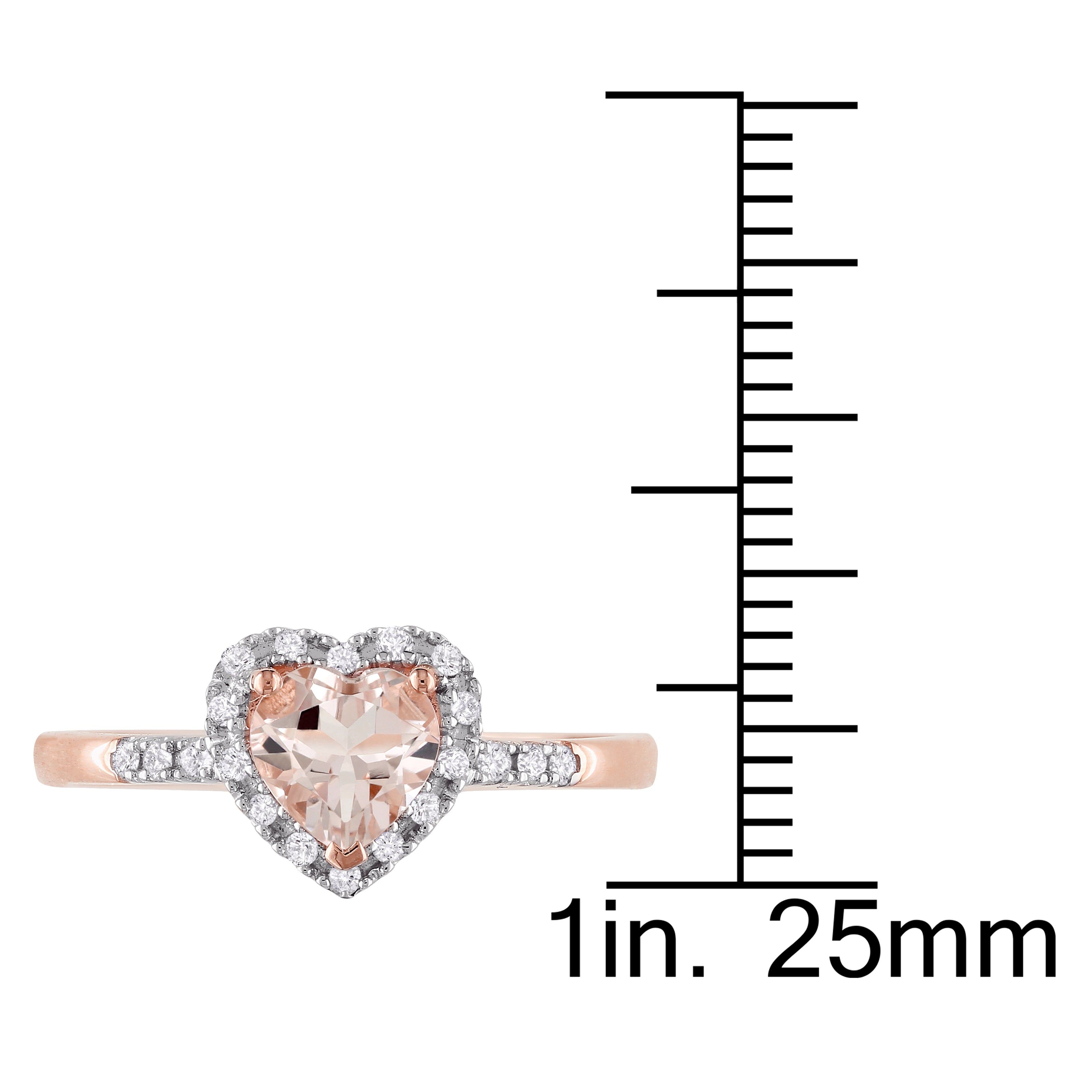 Morganite and Diamond Heart Halo Ring sold by Lord & Taylor product image thumbnail 6