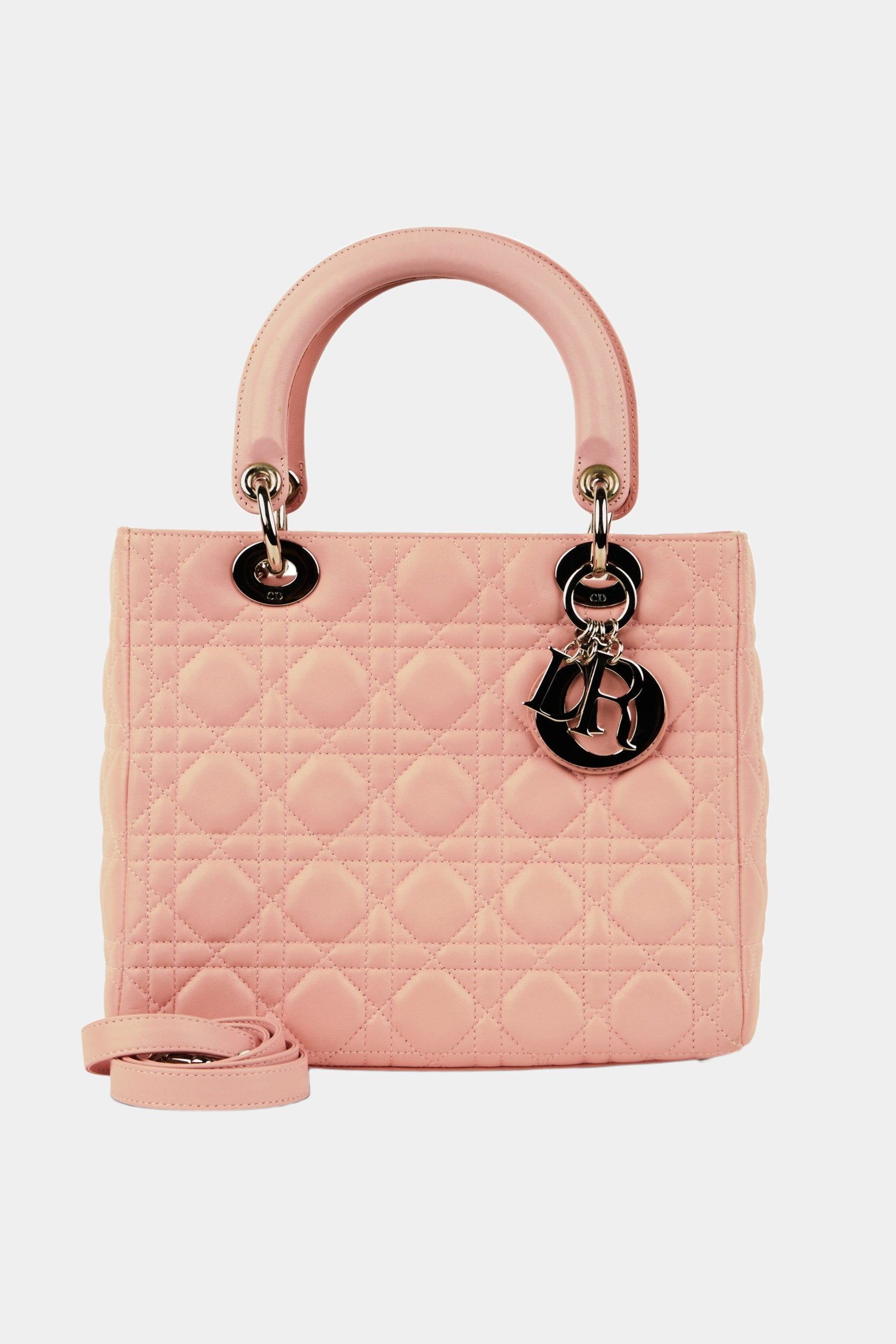 Lady Dior Silver Hardware Cannage Handbag sold by Lord & Taylor