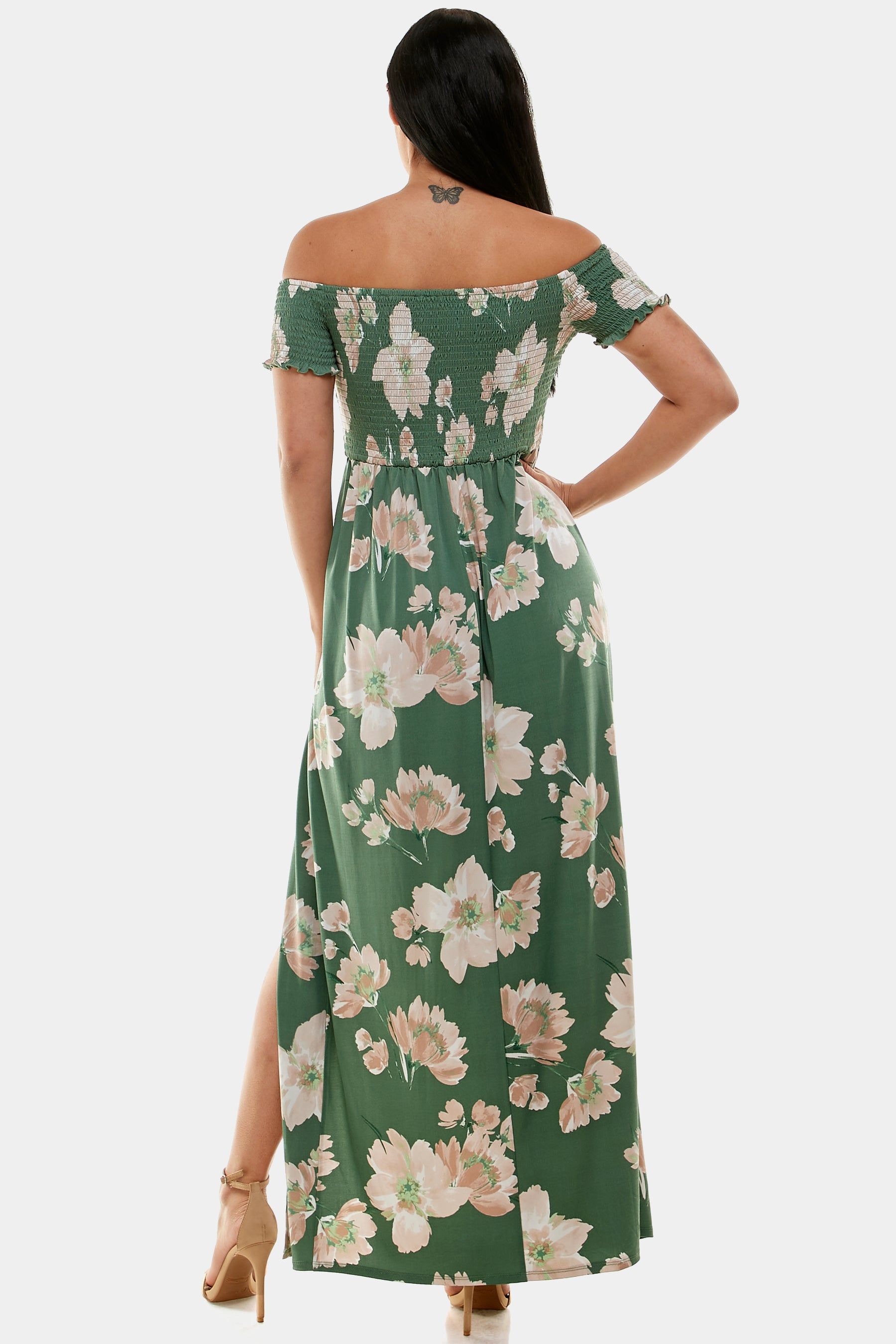 Off Shoulder Slit Maxi Dress sold by Lord & Taylor product image thumbnail 2