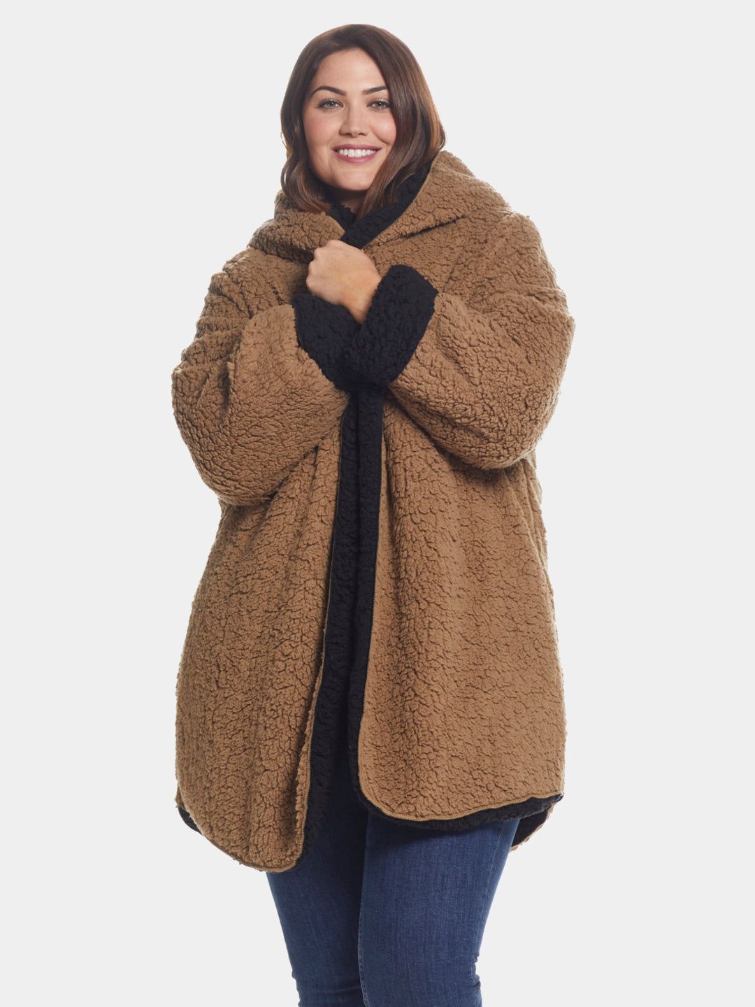 Reversible Sherpa Hoodie sold by Lord & Taylor product image thumbnail 5