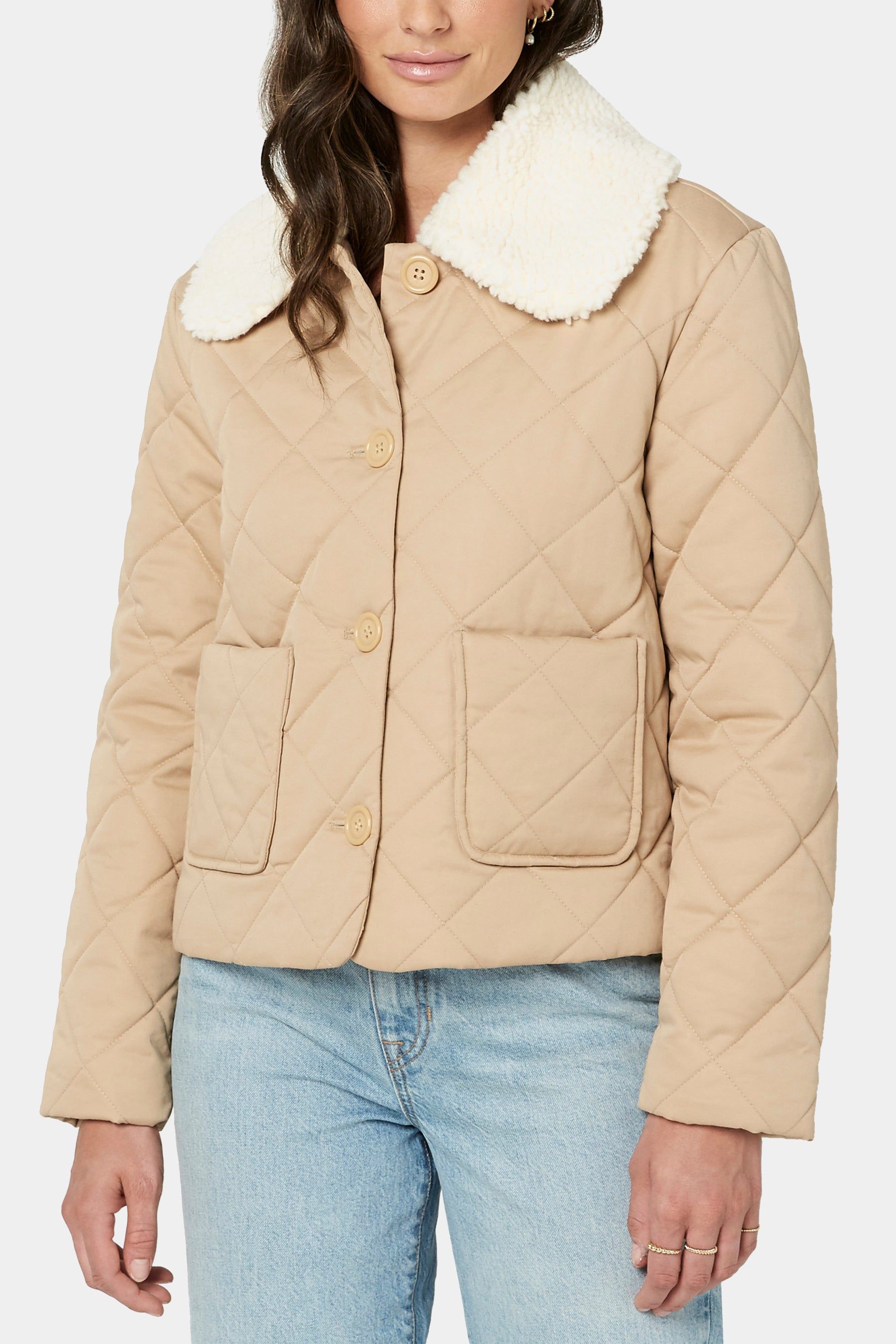 Clementine Quilted Jacket Sherpa Collar sold by Lord & Taylor