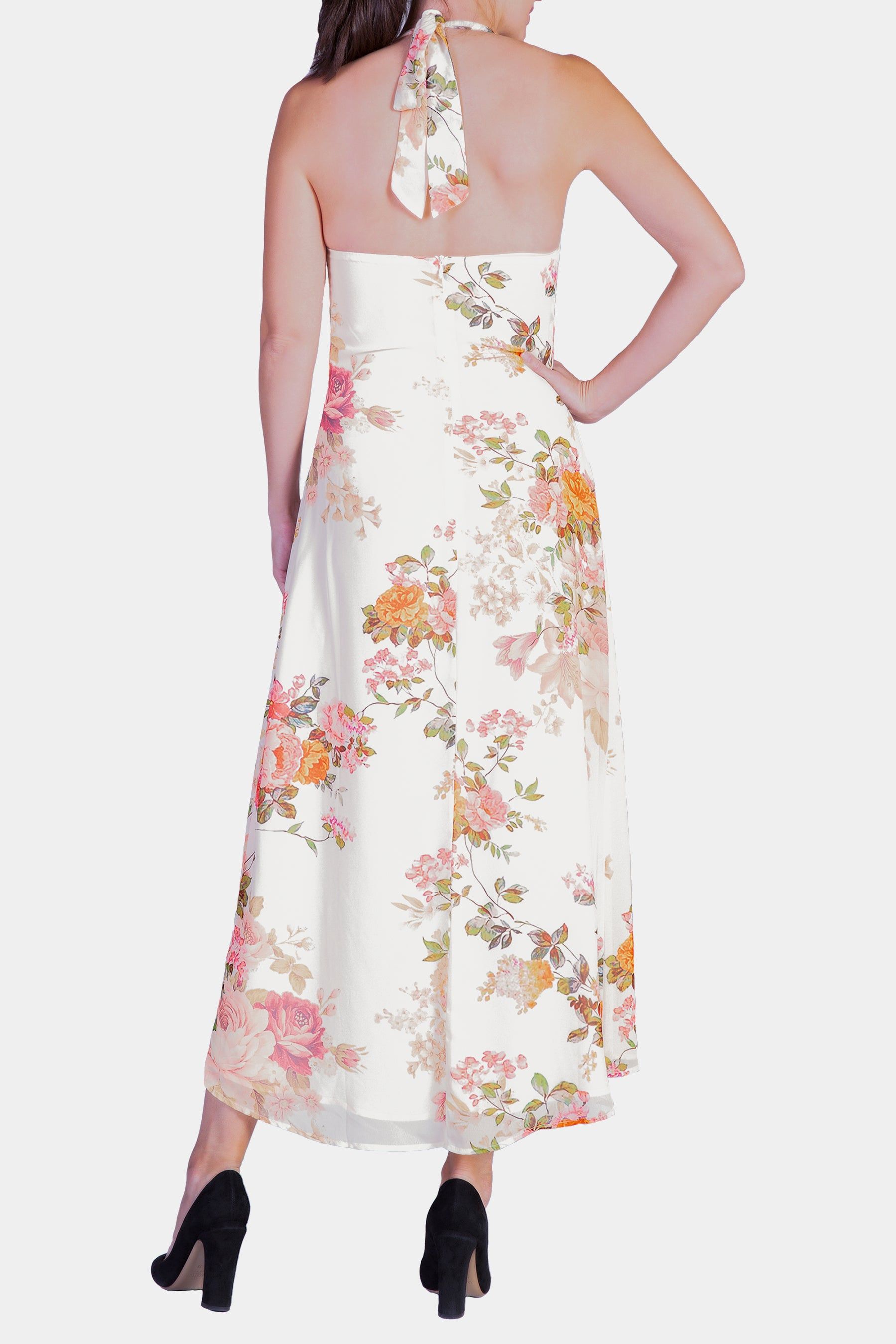 Floral Print Cowl Neck Backless Maxi Dress sold by Lord & Taylor product image thumbnail 2