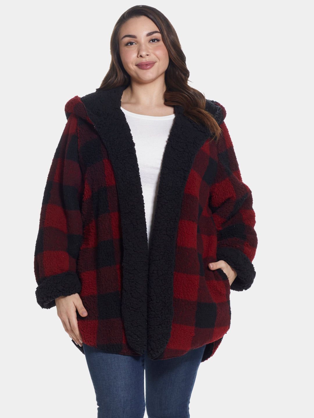Reversible Sherpa Hoodie sold by Lord & Taylor