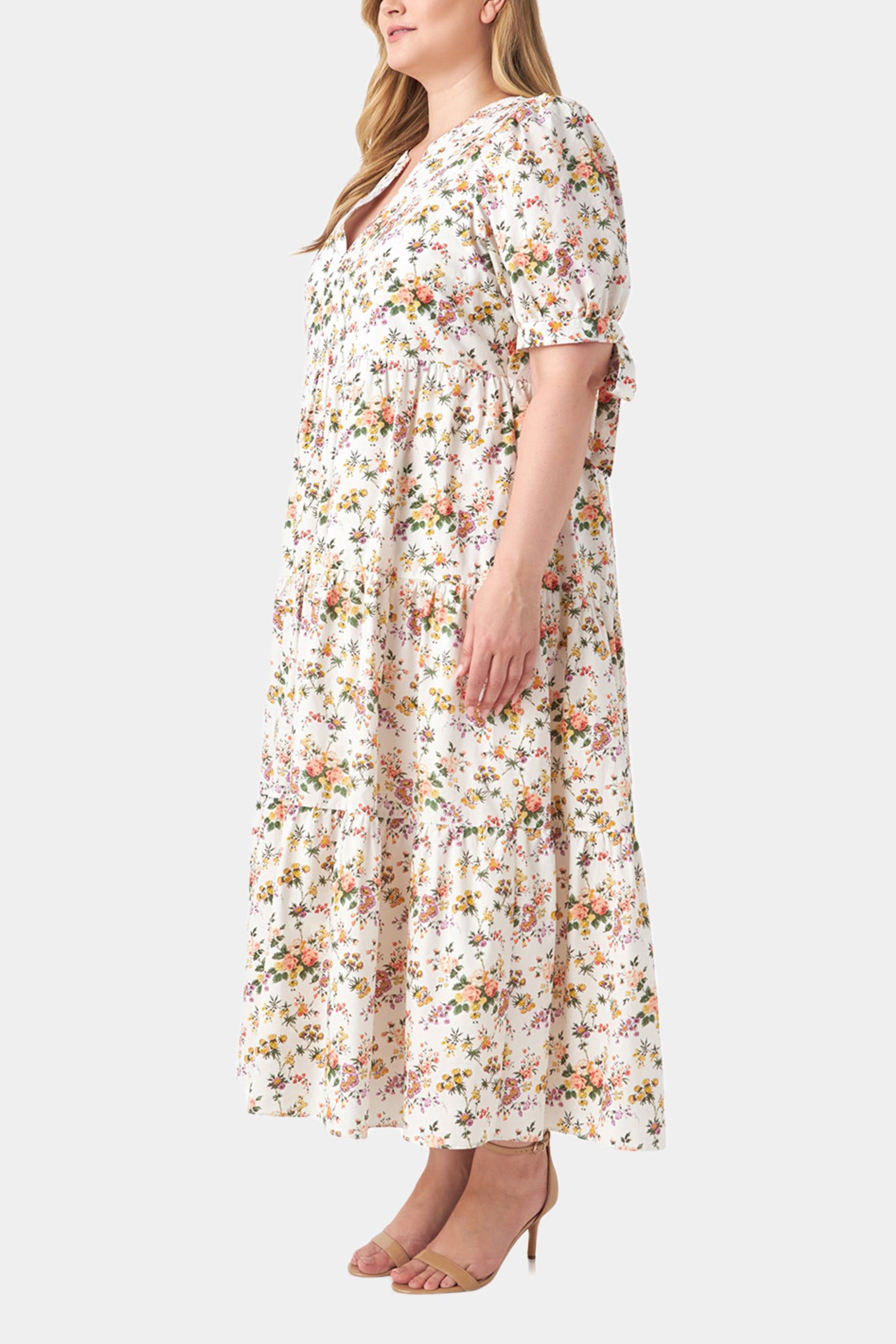 Floral Tiered Midi Dress sold by Lord & Taylor product image thumbnail 4