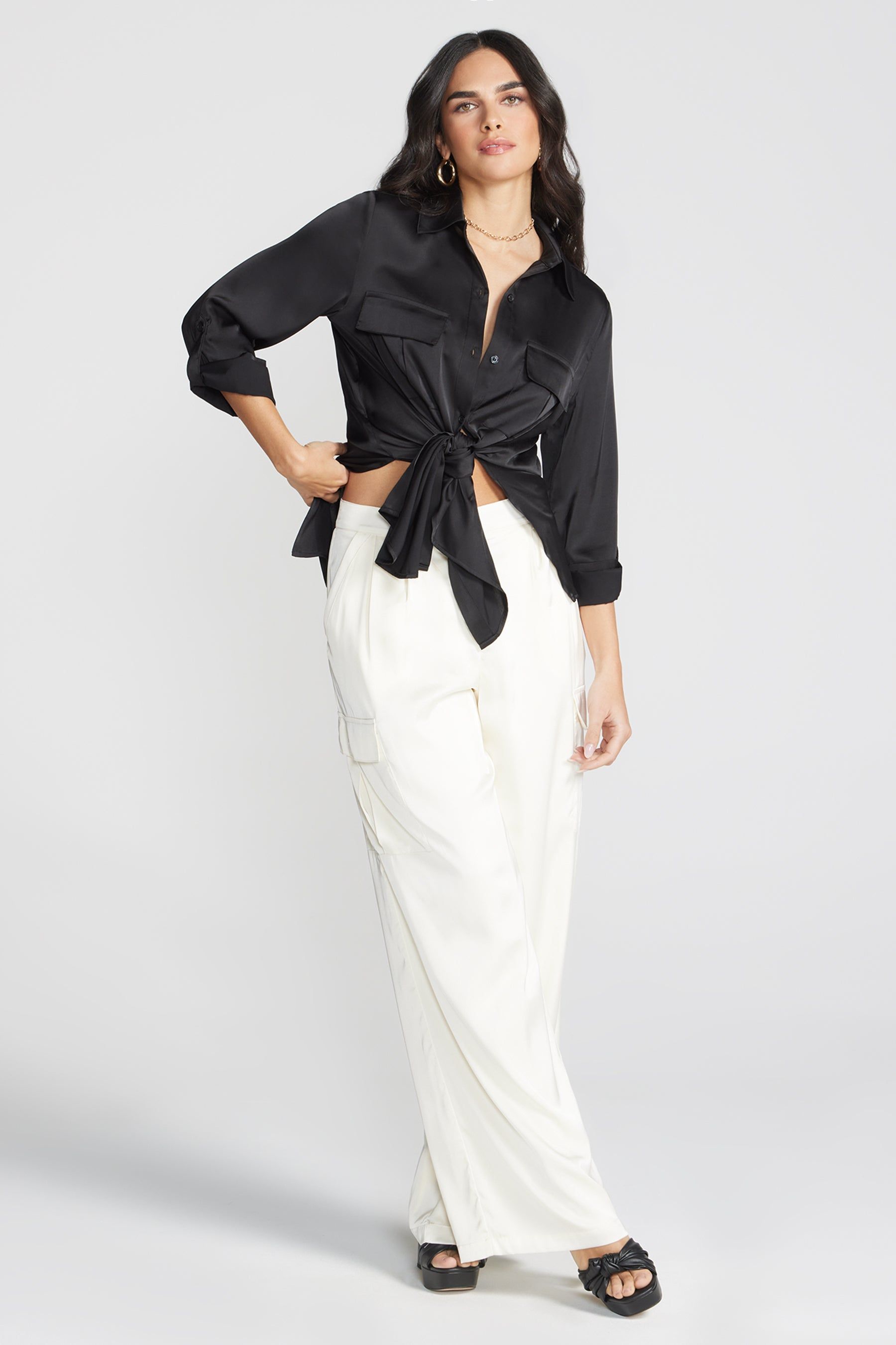 Wide Leg Pant With Cargo Pockets sold by Lord & Taylor