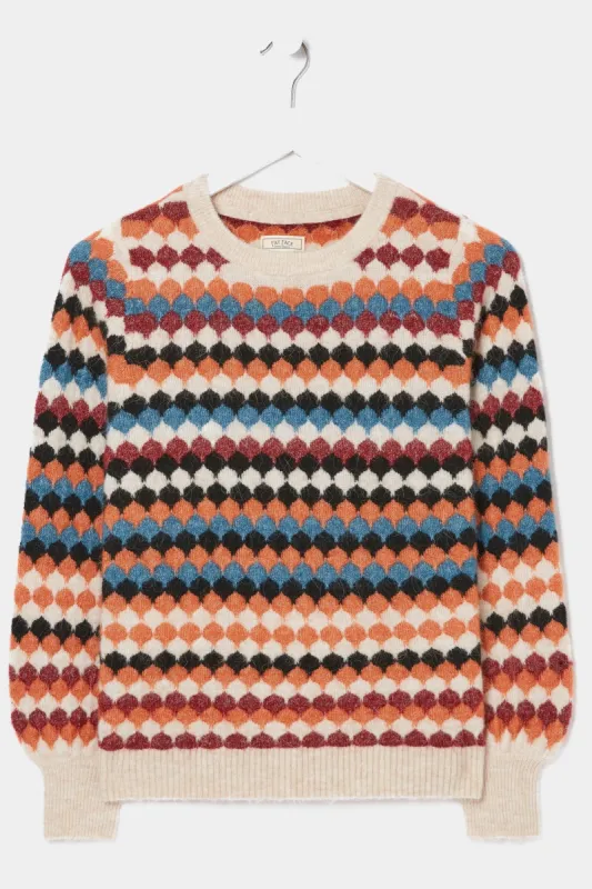 Helen Pattern Crew Sweater sold by Lord & Taylor