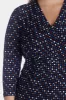 Pearly Dot 3/4 Sleeve Knit Faux Wrap Top sold by Lord & Taylor